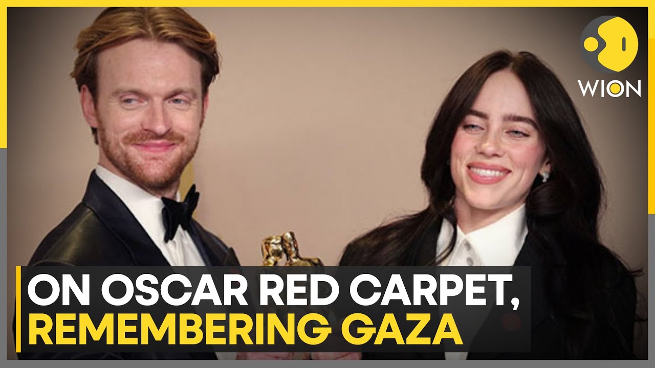 Stars wear red pins calling for Gaza ceasefire on Oscars red carpet | WION News