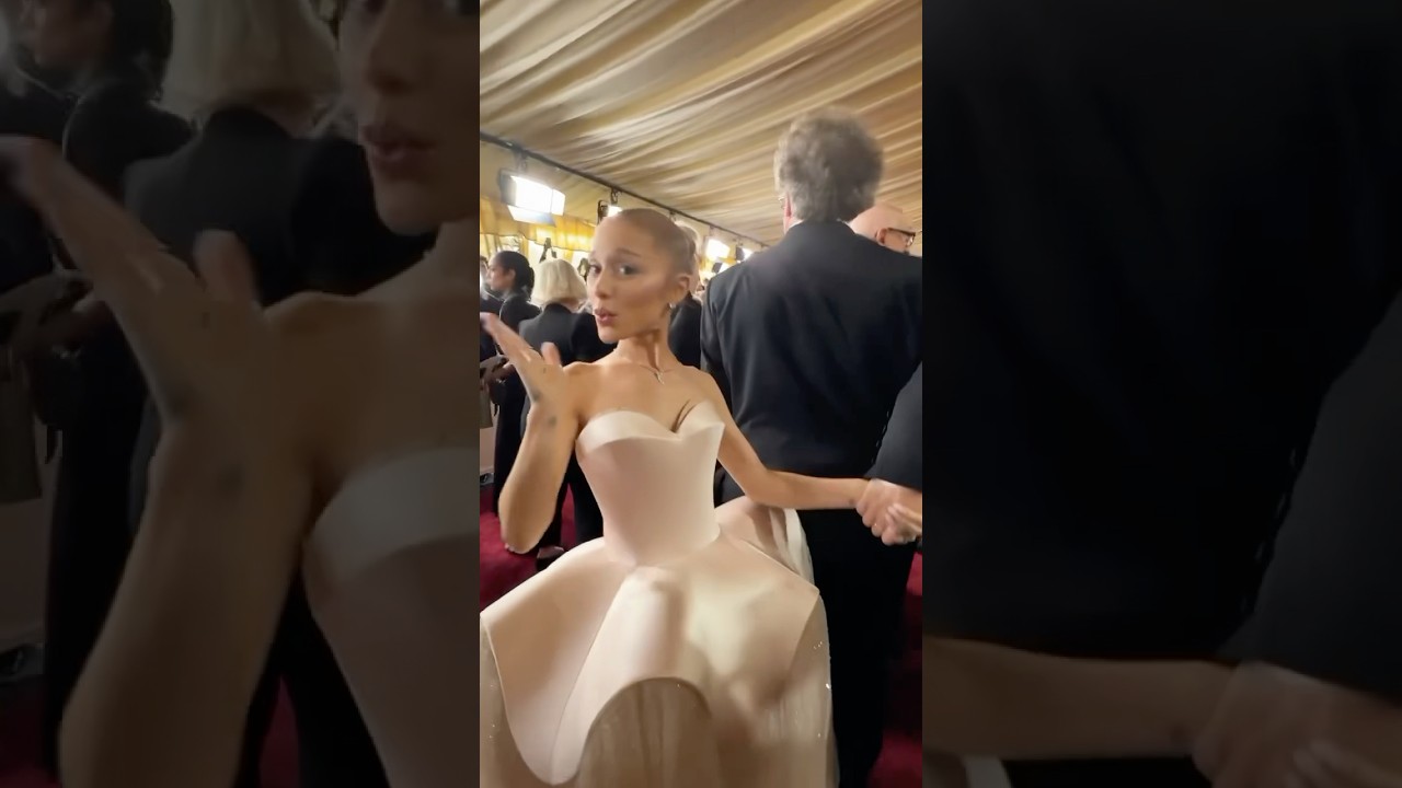 Ariana Grande at the Oscars red carpet #oscar2025 #shortvideo #arianagrande