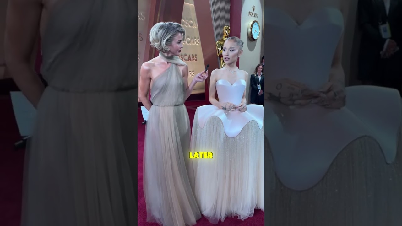 Ariana Grande used her dress as a phone holder at the Oscars #shorts #arianagrande #oscars