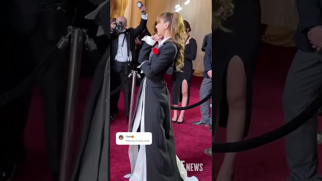 Blackpink’s Lisa walks the Oscars red carpet#short #viralshorts