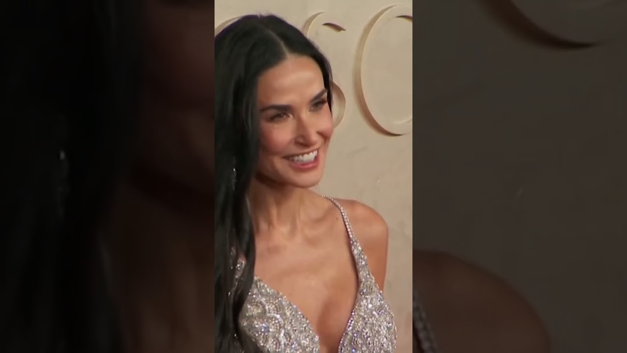 Demi Moore stuns on the Oscars 2025 red carpet #shorts