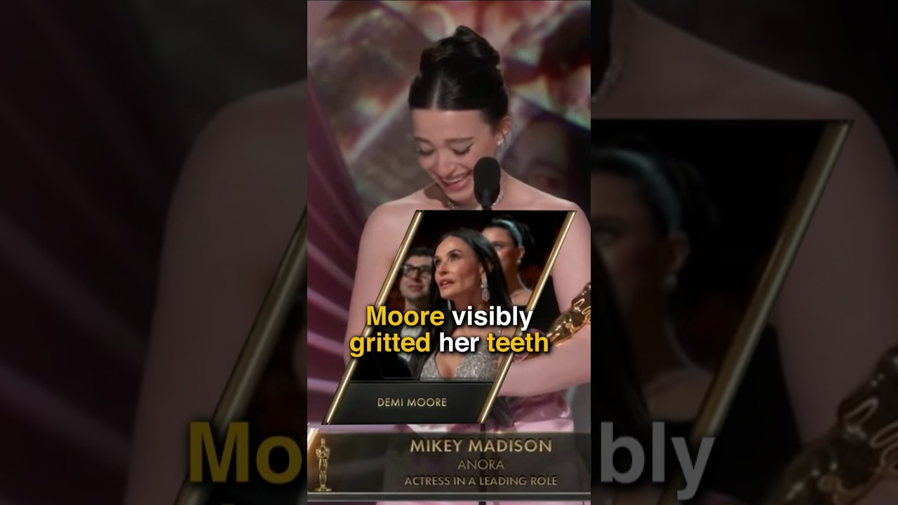 Demi Moore’s reaction to losing the Academy Awards to Mikey Madison at Oscars 2025!