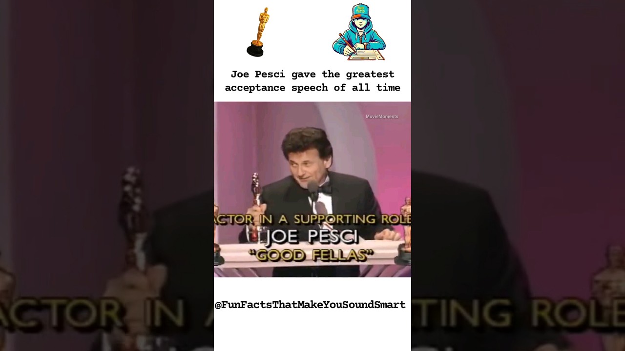 Joe Pesci gave the greatest Oscar acceptance speech of all time #Oscars #JoePesci #academy