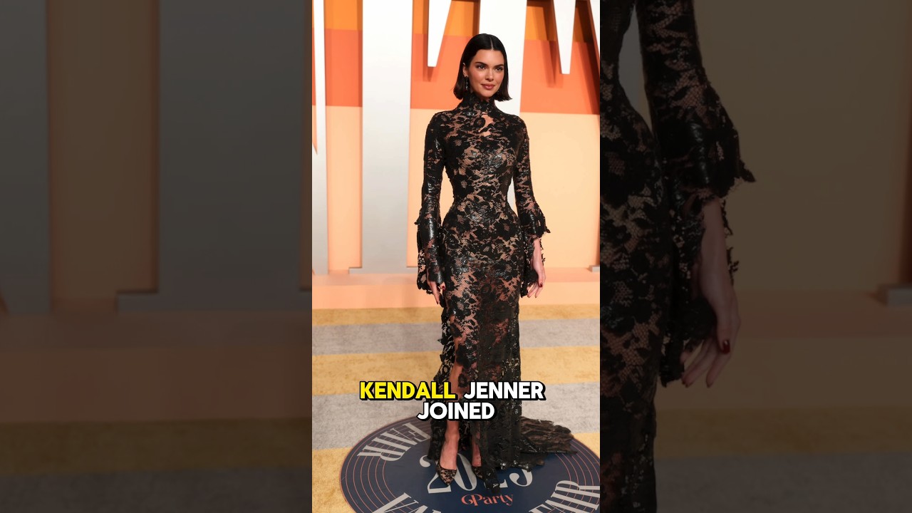 Kendall Jenner Stuns in Sheer Lace at Vanity Fair Oscars Party 2025! #oscars 2025 #shorts