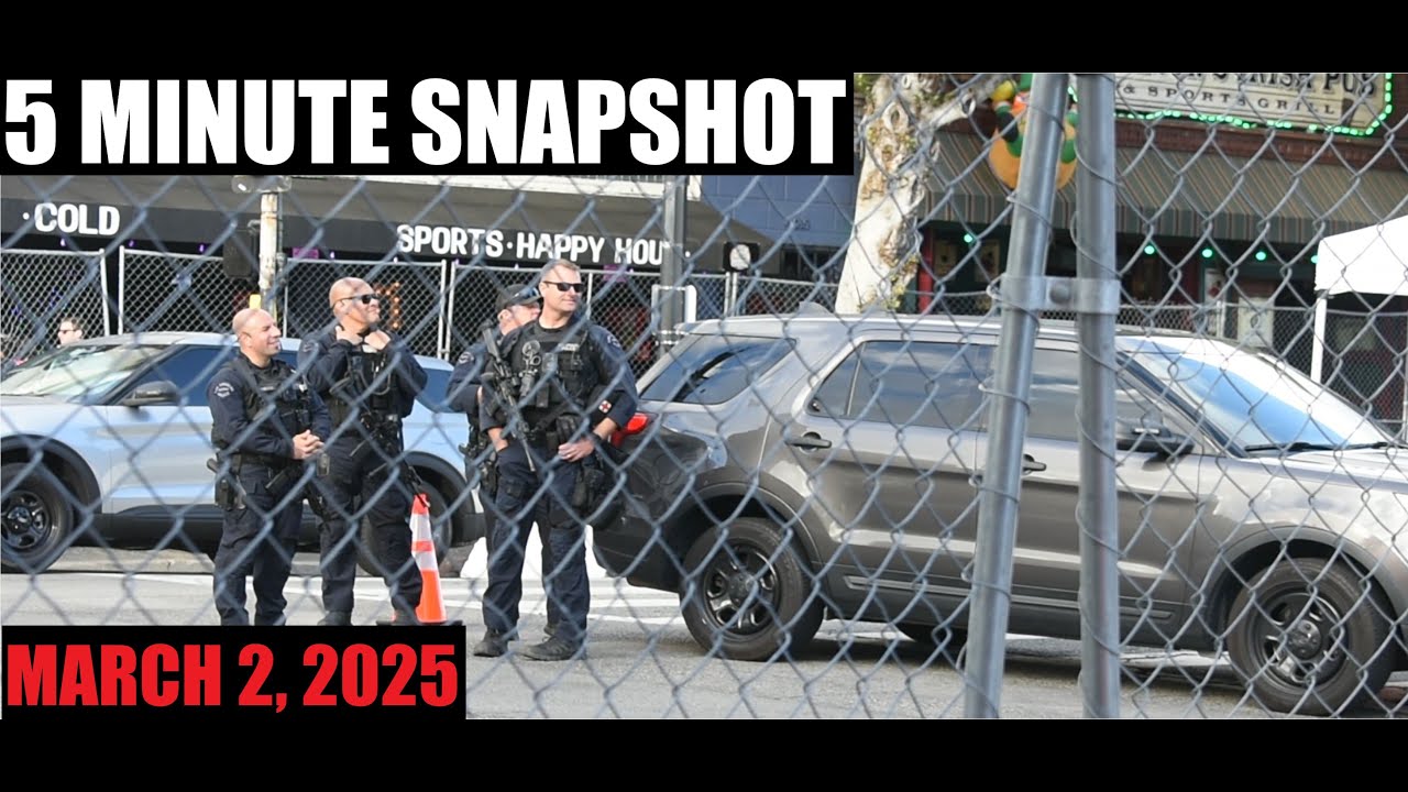 LAPD on Hollywood Blvd fenced off for Academy Awards 2025