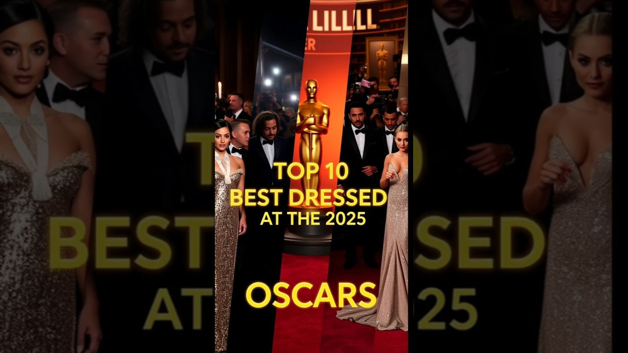 Top 10 Best Dressed Celebrities at the 2025 Oscars |best dressed at the oscars #oscars2025 #shorts