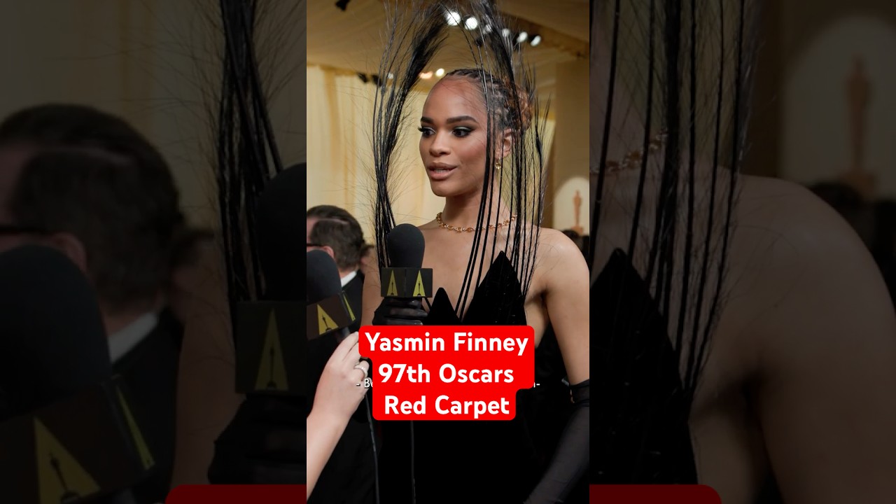 Yasmin Finney SERVING on the Red Carpet with Amelia Dimoldenberg | 97th Oscars Red Carpet