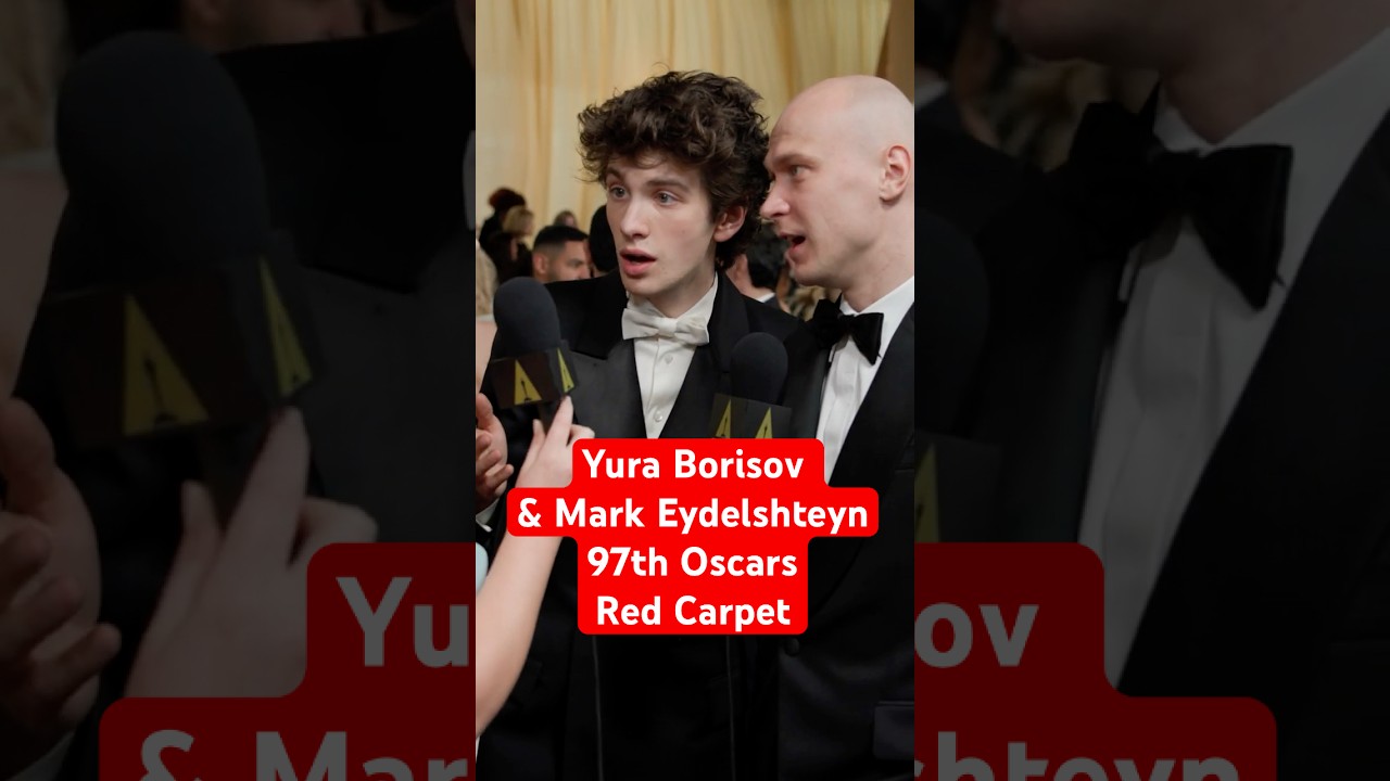 Yura Borisov & Mark Eydelshteyn Talk Chicken Nuggets vs Steaks w/ Amelia | 97th Oscars Red Carpet